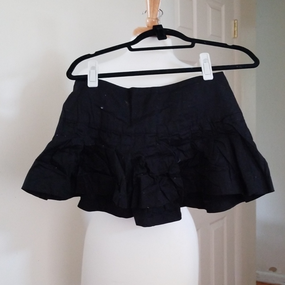 Black mini skirt